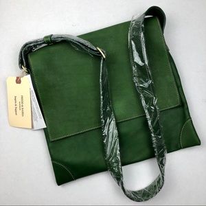Fredd and Basha Green Messenger Crossbody Bag NWT